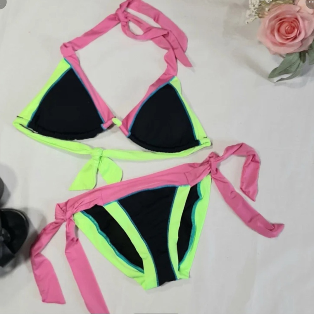 Neon Bikini with Black and Pink Arizona Jean Company